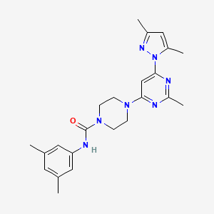 molecular formula C23H29N7O B4461854 N-(3,5-dimethylphenyl)-4-[6-(3,5-dimethyl-1H-pyrazol-1-yl)-2-methyl-4-pyrimidinyl]-1-piperazinecarboxamide 