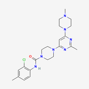 N-(2-chloro-4-methylphenyl)-4-[2-methyl-6-(4-methyl-1-piperazinyl)-4-pyrimidinyl]-1-piperazinecarboxamide