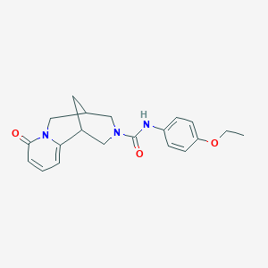 molecular formula C20H23N3O3 B4461880 N-(4-ethoxyphenyl)-6-oxo-7,11-diazatricyclo[7.3.1.0~2,7~]trideca-2,4-diene-11-carboxamide 