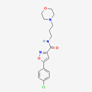 molecular formula C17H20ClN3O3 B4461889 5-(4-chlorophenyl)-N-[3-(4-morpholinyl)propyl]-3-isoxazolecarboxamide 