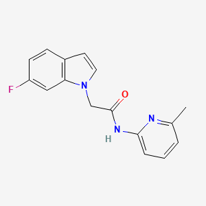 molecular formula C16H14FN3O B4461890 2-(6-fluoro-1H-indol-1-yl)-N-(6-methyl-2-pyridinyl)acetamide 