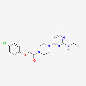 molecular formula C19H24ClN5O2 B4461916 4-{4-[(4-chlorophenoxy)acetyl]-1-piperazinyl}-N-ethyl-6-methyl-2-pyrimidinamine 