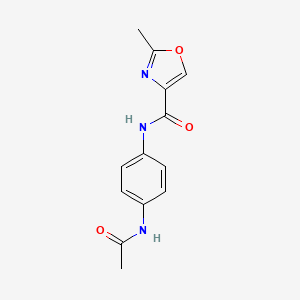 molecular formula C13H13N3O3 B4461918 N-[4-(acetylamino)phenyl]-2-methyl-1,3-oxazole-4-carboxamide 