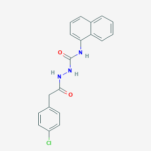 molecular formula C19H16ClN3O2 B446193 1-[[2-(4-氯苯基)-1-氧代乙基]氨基]-3-(1-萘基)脲 