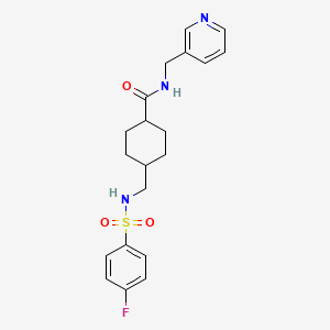 molecular formula C20H24FN3O3S B4461934 4-({[(4-fluorophenyl)sulfonyl]amino}methyl)-N-(3-pyridinylmethyl)cyclohexanecarboxamide 