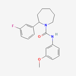 2-(3-fluorophenyl)-N-(3-methoxyphenyl)-1-azepanecarboxamide