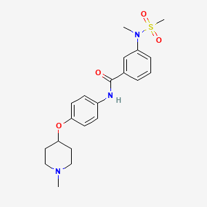 3-[methyl(methylsulfonyl)amino]-N-{4-[(1-methyl-4-piperidinyl)oxy]phenyl}benzamide