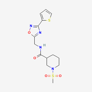 1-(methylsulfonyl)-N-{[3-(2-thienyl)-1,2,4-oxadiazol-5-yl]methyl}-3-piperidinecarboxamide