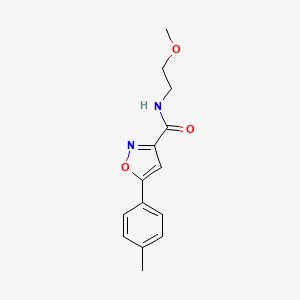 molecular formula C14H16N2O3 B4461947 N-(2-methoxyethyl)-5-(4-methylphenyl)-3-isoxazolecarboxamide 