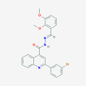 molecular formula C25H20BrN3O3 B446195 2-(3-bromophenyl)-N'-(2,3-dimethoxybenzylidene)-4-quinolinecarbohydrazide 