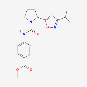 methyl 4-({[2-(3-isopropyl-5-isoxazolyl)-1-pyrrolidinyl]carbonyl}amino)benzoate