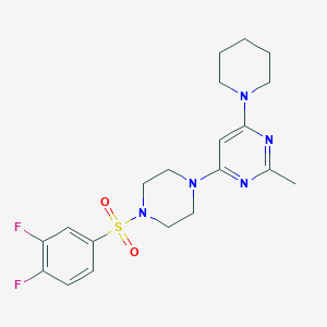 4-{4-[(3,4-difluorophenyl)sulfonyl]-1-piperazinyl}-2-methyl-6-(1-piperidinyl)pyrimidine