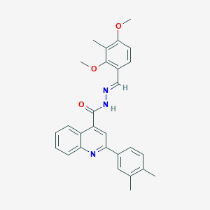 N'-(2,4-dimethoxy-3-methylbenzylidene)-2-(3,4-dimethylphenyl)-4-quinolinecarbohydrazide