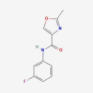 molecular formula C11H9FN2O2 B4462009 N-(3-fluorophenyl)-2-methyl-1,3-oxazole-4-carboxamide 