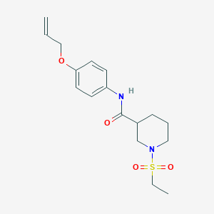 molecular formula C17H24N2O4S B4462011 N-[4-(allyloxy)phenyl]-1-(ethylsulfonyl)-3-piperidinecarboxamide 