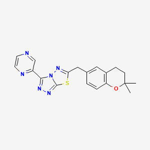 6-[(2,2-dimethyl-3,4-dihydro-2H-chromen-6-yl)methyl]-3-(2-pyrazinyl)[1,2,4]triazolo[3,4-b][1,3,4]thiadiazole