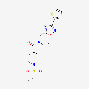 N-ethyl-1-(ethylsulfonyl)-N-{[3-(2-thienyl)-1,2,4-oxadiazol-5-yl]methyl}-4-piperidinecarboxamide