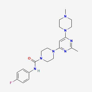 N-(4-fluorophenyl)-4-[2-methyl-6-(4-methyl-1-piperazinyl)-4-pyrimidinyl]-1-piperazinecarboxamide