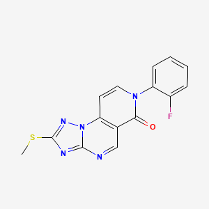 molecular formula C15H10FN5OS B4462066 7-(2-fluorophenyl)-2-(methylthio)pyrido[3,4-e][1,2,4]triazolo[1,5-a]pyrimidin-6(7H)-one 