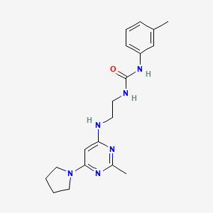 N-(3-methylphenyl)-N'-(2-{[2-methyl-6-(1-pyrrolidinyl)-4-pyrimidinyl]amino}ethyl)urea