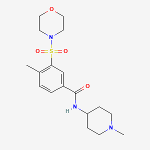 4-methyl-N-(1-methyl-4-piperidinyl)-3-(4-morpholinylsulfonyl)benzamide