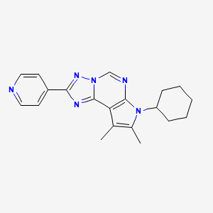 7-cyclohexyl-8,9-dimethyl-2-(4-pyridinyl)-7H-pyrrolo[3,2-e][1,2,4]triazolo[1,5-c]pyrimidine