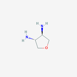 molecular formula C4H10N2O B044621 (3R,4R)-四氢呋喃-3,4-二胺 CAS No. 117180-87-7