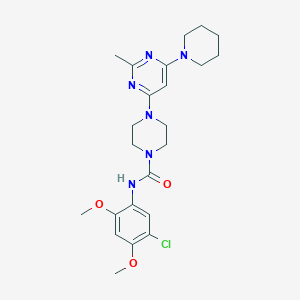 N-(5-chloro-2,4-dimethoxyphenyl)-4-[2-methyl-6-(1-piperidinyl)-4-pyrimidinyl]-1-piperazinecarboxamide