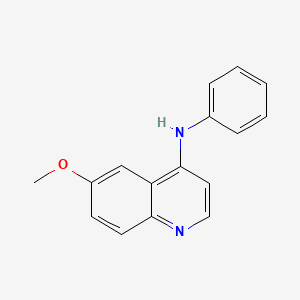 molecular formula C16H14N2O B4462121 6-methoxy-N-phenyl-4-quinolinamine 
