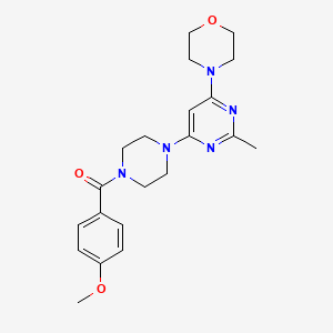 4-{6-[4-(4-methoxybenzoyl)-1-piperazinyl]-2-methyl-4-pyrimidinyl}morpholine