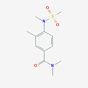 molecular formula C12H18N2O3S B4462130 N,N,3-trimethyl-4-[methyl(methylsulfonyl)amino]benzamide 