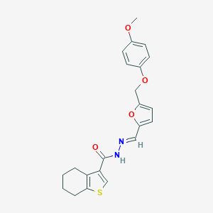 N'-({5-[(4-methoxyphenoxy)methyl]-2-furyl}methylene)-4,5,6,7-tetrahydro-1-benzothiophene-3-carbohydrazide