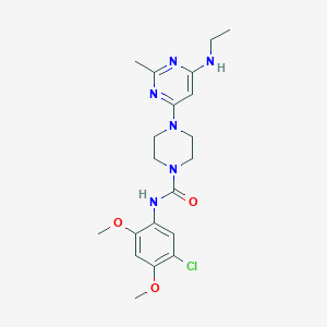 N-(5-chloro-2,4-dimethoxyphenyl)-4-[6-(ethylamino)-2-methyl-4-pyrimidinyl]-1-piperazinecarboxamide