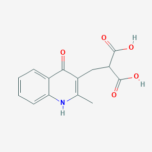 molecular formula C14H13NO5 B4462155 [(2-methyl-4-oxo-1,4-dihydro-3-quinolinyl)methyl]malonic acid 
