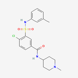 4-chloro-3-{[(3-methylphenyl)amino]sulfonyl}-N-(1-methyl-4-piperidinyl)benzamide