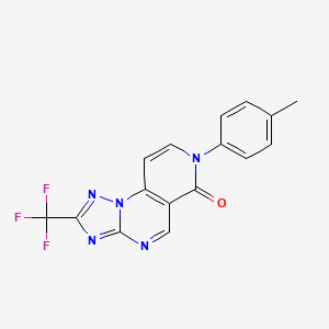 molecular formula C16H10F3N5O B4462168 7-(4-methylphenyl)-2-(trifluoromethyl)pyrido[3,4-e][1,2,4]triazolo[1,5-a]pyrimidin-6(7H)-one 