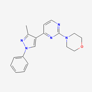 molecular formula C18H19N5O B4462177 4-[4-(3-methyl-1-phenyl-1H-pyrazol-4-yl)-2-pyrimidinyl]morpholine 