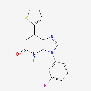 3-(3-fluorophenyl)-7-(2-thienyl)-3,4,6,7-tetrahydro-5H-imidazo[4,5-b]pyridin-5-one