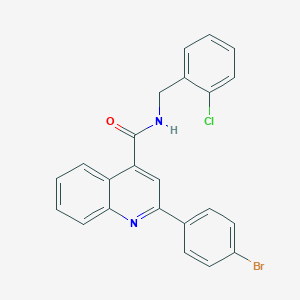 molecular formula C23H16BrClN2O B446220 2-(4-bromophenyl)-N-(2-chlorobenzyl)-4-quinolinecarboxamide 