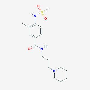 3-methyl-4-[methyl(methylsulfonyl)amino]-N-[3-(1-piperidinyl)propyl]benzamide