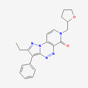 2-ethyl-3-phenyl-7-(tetrahydro-2-furanylmethyl)pyrazolo[5,1-c]pyrido[4,3-e][1,2,4]triazin-6(7H)-one