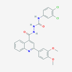 N-(3,4-dichlorophenyl)-2-{[2-(3,4-dimethoxyphenyl)-4-quinolinyl]carbonyl}hydrazinecarboxamide