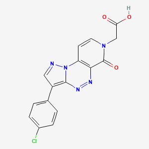 molecular formula C16H10ClN5O3 B4462240 [3-(4-chlorophenyl)-6-oxopyrazolo[5,1-c]pyrido[4,3-e][1,2,4]triazin-7(6H)-yl]acetic acid 