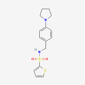 molecular formula C15H18N2O2S2 B4462246 N-[4-(1-pyrrolidinyl)benzyl]-2-thiophenesulfonamide 