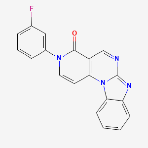 molecular formula C19H11FN4O B4462259 3-(3-fluorophenyl)pyrido[3',4':5,6]pyrimido[1,2-a]benzimidazol-4(3H)-one 