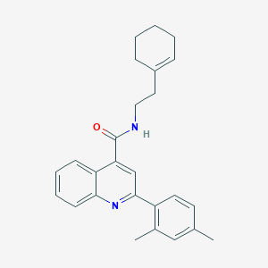 molecular formula C26H28N2O B446226 N-[2-(1-cyclohexen-1-yl)ethyl]-2-(2,4-dimethylphenyl)-4-quinolinecarboxamide 