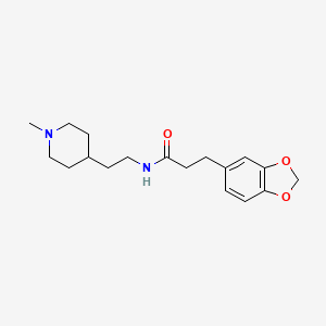 3-(1,3-benzodioxol-5-yl)-N-[2-(1-methyl-4-piperidinyl)ethyl]propanamide