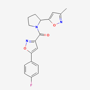 5-(4-fluorophenyl)-3-{[2-(3-methyl-5-isoxazolyl)-1-pyrrolidinyl]carbonyl}isoxazole