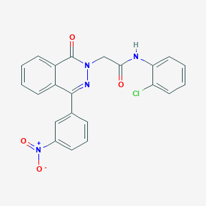 molecular formula C22H15ClN4O4 B446236 N-(2-chlorophenyl)-2-(4-{3-nitrophenyl}-1-oxo-2(1H)-phthalazinyl)acetamide 