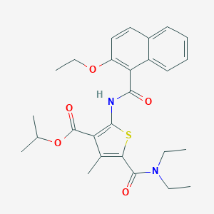 Isopropyl 5-[(diethylamino)carbonyl]-2-[(2-ethoxy-1-naphthoyl)amino]-4-methylthiophene-3-carboxylate